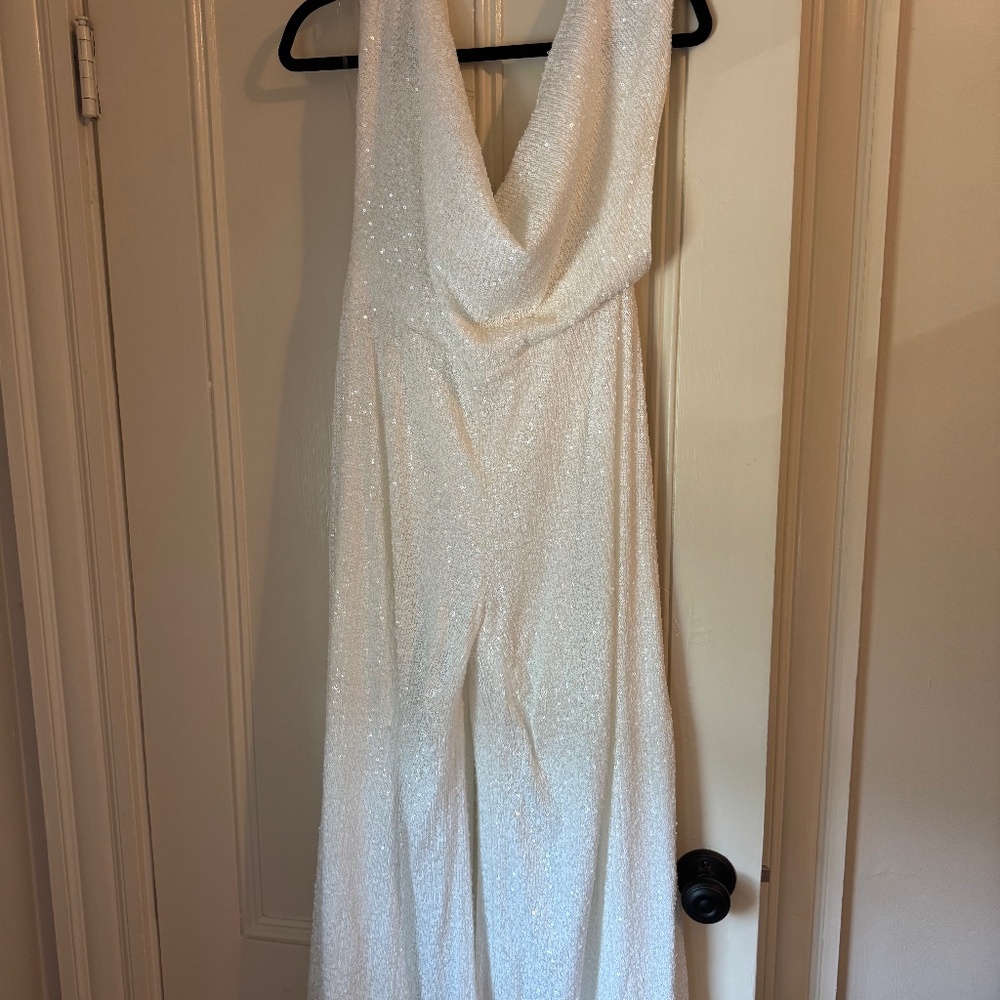 Bridal sequin jumpsuit